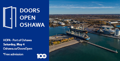 The Port of Oshawa is pleased to participate in Doors Open Oshawa on Saturday, May 4. Have a look at the operations of one of Ontario's deep-water ports; learn about the cargo handled here, and the port's connections to the regional economy. Learn more: ow.ly/QoWp50RrbTE