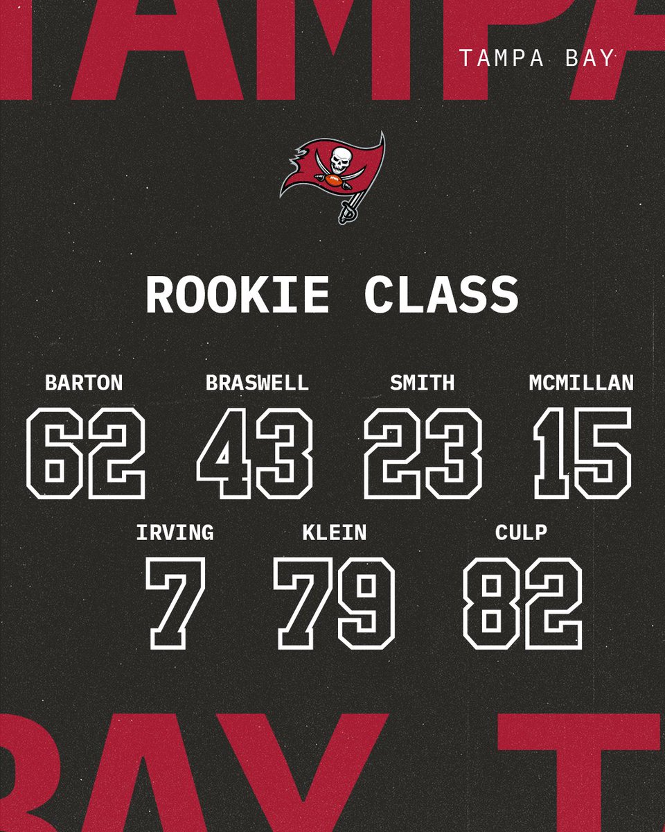 Rookie jersey numbers are here, tell a friend 🎉

#WeAreTheKrewe