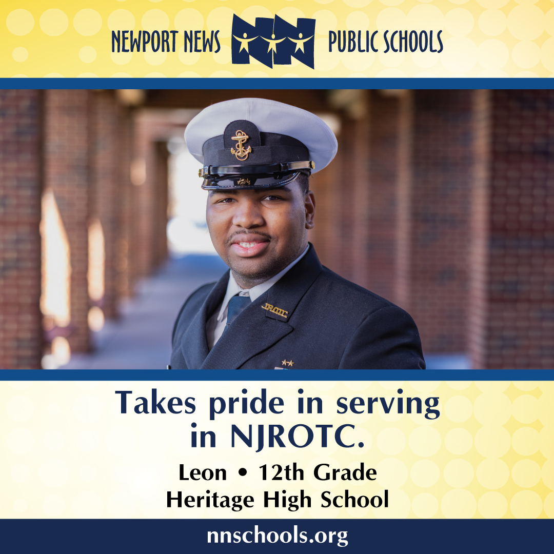 Student Spotlight: Leon of @HeritageHS! 🌟 Read about how Leon’s involvement in NJROTC among numerous activities helped him develop into a student leader in his school: bit.ly/NNPS-LeonH #NNPSProud