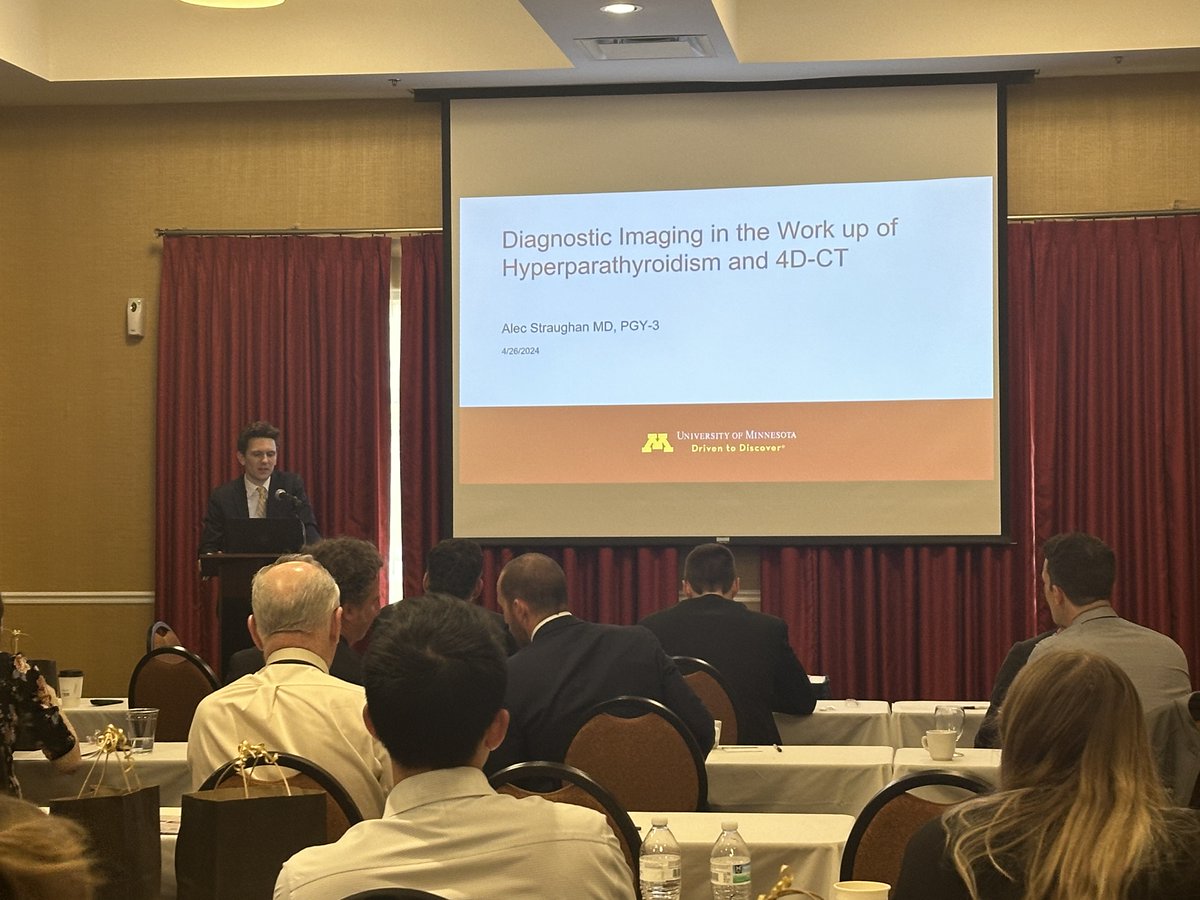 PGY-3 Resident Alec Straughan presented at the Midwest Head and Neck Cancer Consortium over the weekend on 'Diagnostic Imaging in the Work up of Hyperparathyroidism and 4D-CT'