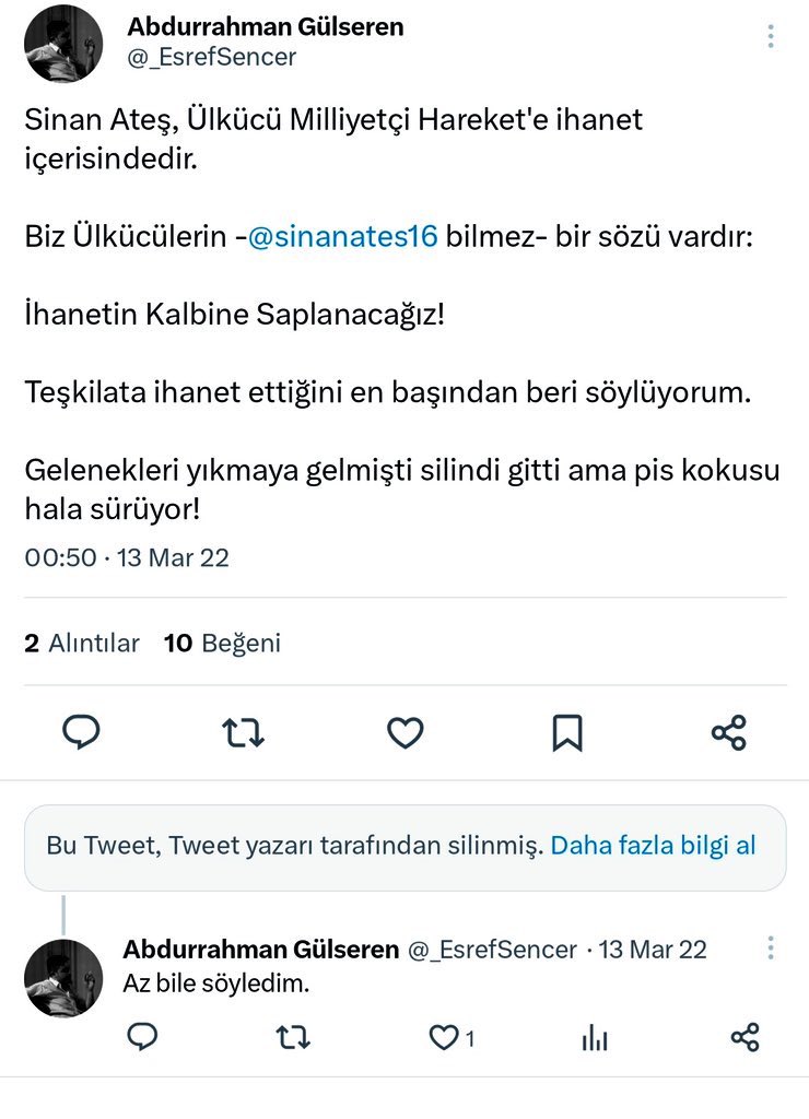 Önce aşağıdaki twitleri okuyun sonra Abdurrahman Gülseren kim araştırın ;) #SinanATESicinAdalet