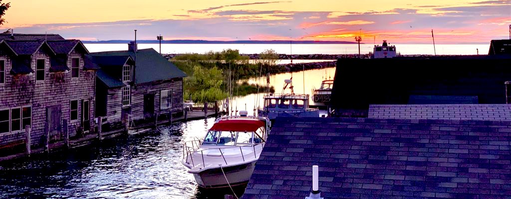 @sheenz_m_ For #AlphabetChallenge #WeekR is for #River …The #LelandRiver at #sunset, as the river flows to #LakeMichigan 🇺🇸 🌅📸 #mitchandmarcyphotos #PanoPhotos #PureMichigan #FishtownMI #panoramic view