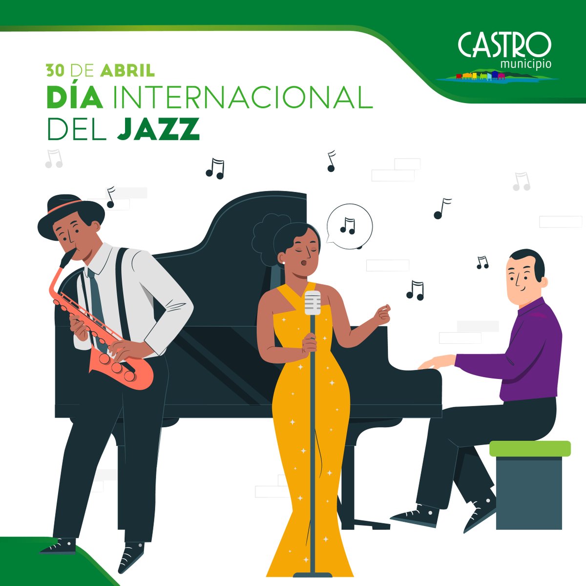 [EFEMERIDE] La UNESCO cree en el poder del jazz como motor para la paz, el diálogo y la comprensión mutua, y es por este motivo que en noviembre de 2011, durante su Conferencia General proclamó el 30 de abril como el Día Internacional del Jazz. #SomosMásCultura