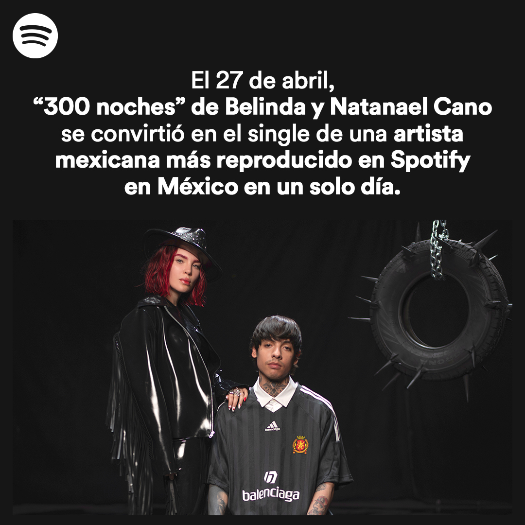 Ni en 300 noches vamos a superar esta canción ♥️🧨 Un aplauso para la reina @belindapop y el rey Natanael Cano: bit.ly/3Qma7zh