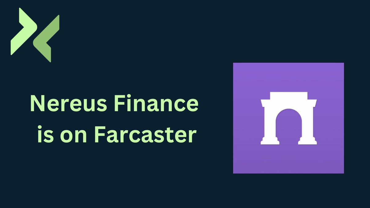 🌟 Thrilled to announce that Nereus Finance is now live on Farcaster! Join us on this innovative platform to stay updated with the latest in crypto and finance. Let's connect and explore new horizons together! 🚀 warpcast.com/nereus-finance #NereusFinance #Farcaster #Crypto…