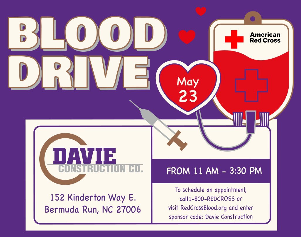 The need is urgent! Please register for our blood drive May 23 to give the gift of life. #ARC #Giveblood #Savelives #blooddrive #bloodislife #daviedelivers