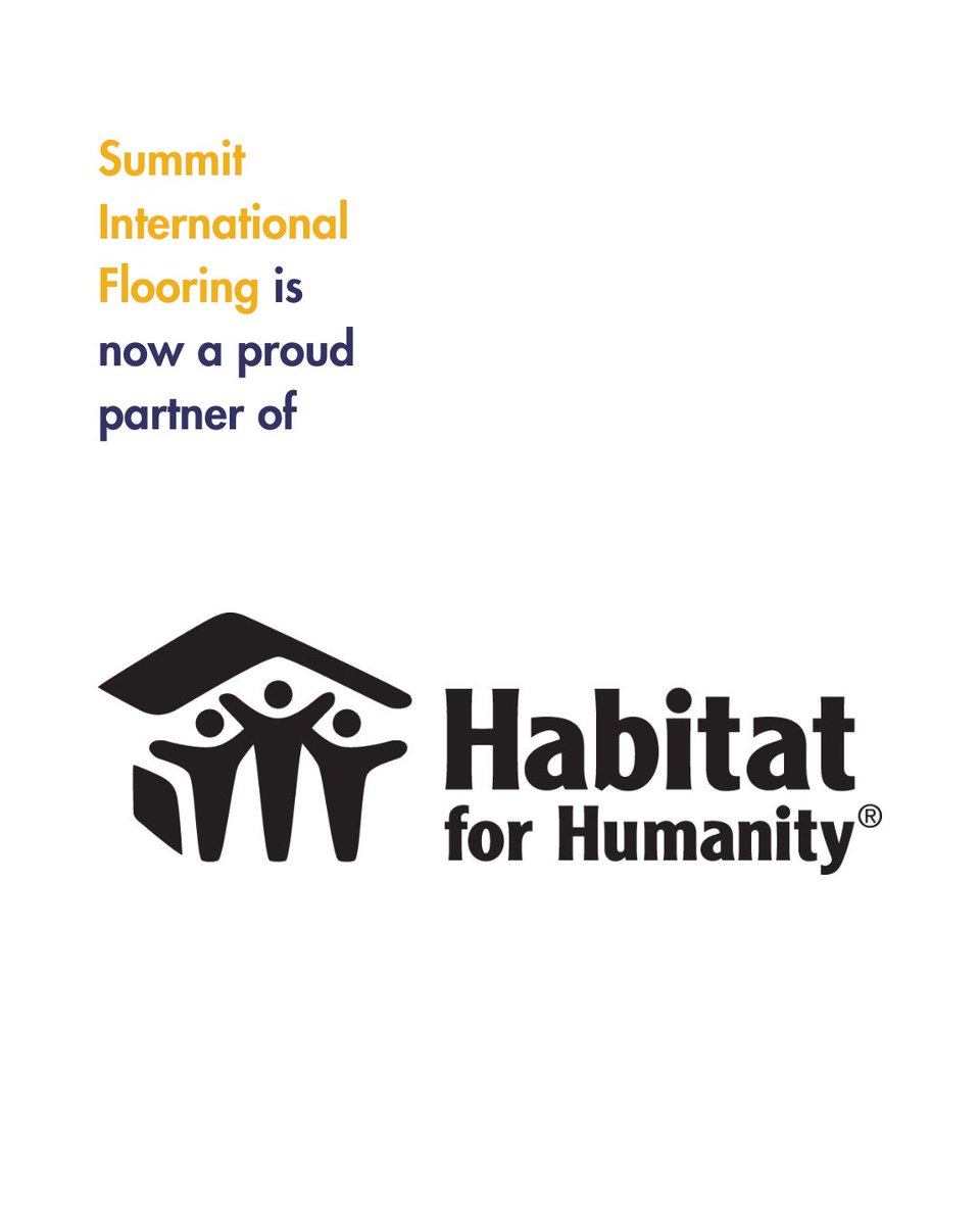 Summit International Flooring is ecstatic to share our products with those in need and to walk hand-in-hand with Habitat toward the goal of a sustainable future.  

Visit l8r.it/K9wb to contribute. 

#habitatforhumanity #sustainability #SDGs #sustainable