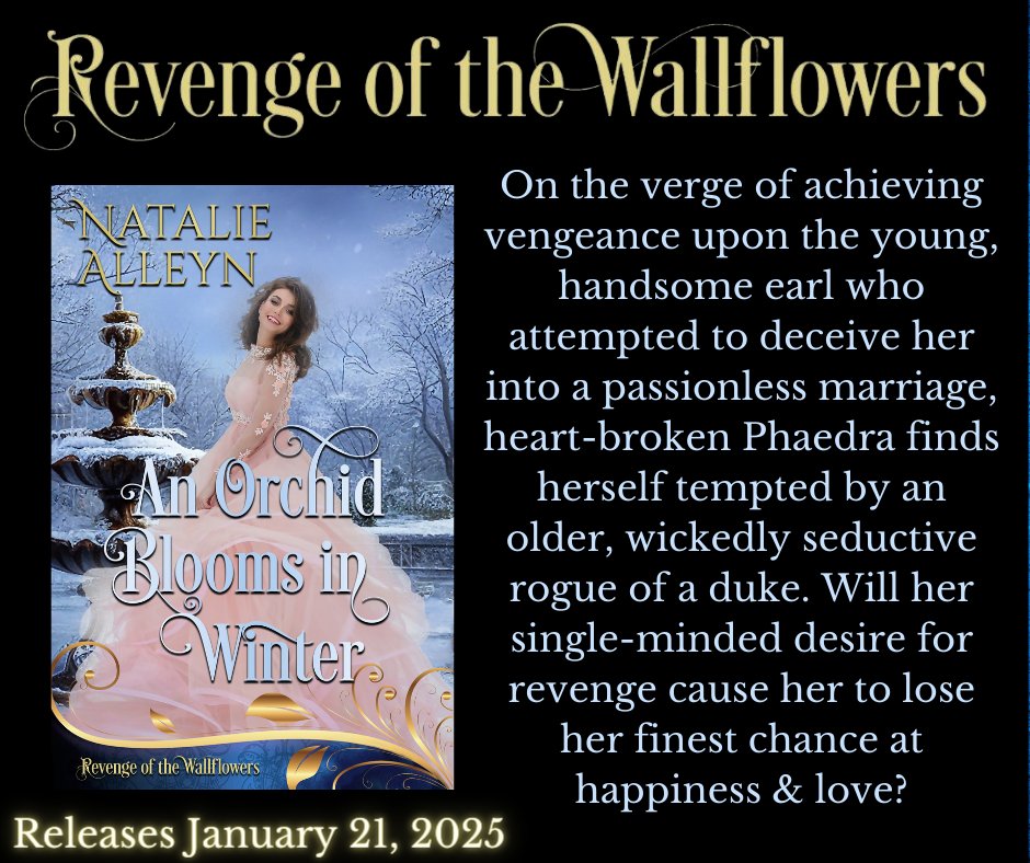 💗Available for Pre-Order An Orchid Blooms in Winter A Steamy Regency Romance amazon.com/dp/B0CSY8WKJZ #HistRom #HistoricalRomance #IARTG #BookBoost #RegencyRomance #Romance #RevengeoftheWallflowers #Wallflowers #revenge books2read.com/AnOrchidBlooms