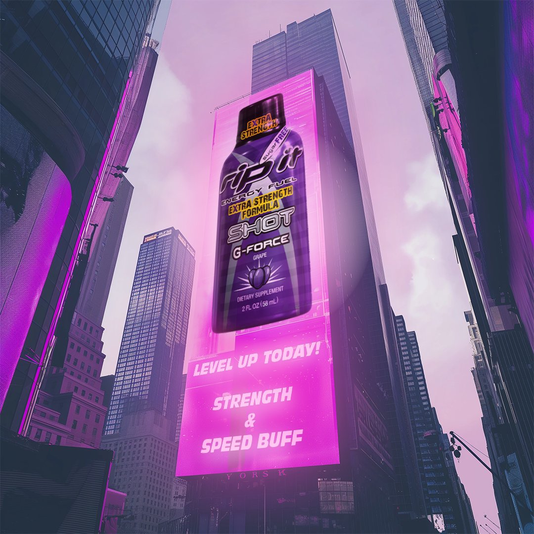 RIPITEnergyFuel's tweet image. Energy shown in actual size. #RipIt #EnergyFuel #gforce