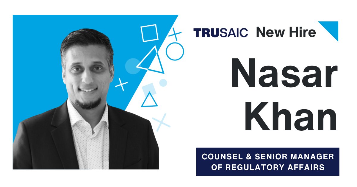 Today, we'd like to welcome Nasar Khan to the Trusaic team! Nasar will serve as Counsel and Senior Manager of Regulatory Affairs at Trusaic with a focus on our Workplace Equity and Global Pay Data Reporting products and services. Welcome to Trusaic, Nasar!