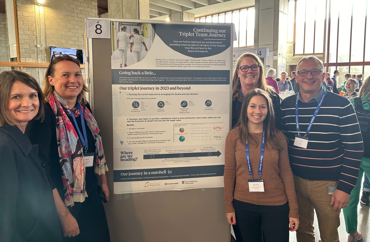 Chief Nursing Officer Cheryl Reinking and Magnet program director Jackie Keane attended the Magnet4Europe conference in Belgium where Cheryl presented. Cheryl and Jackie also visited our twin hospitals to provide further consultation regarding their nursing excellence journey.