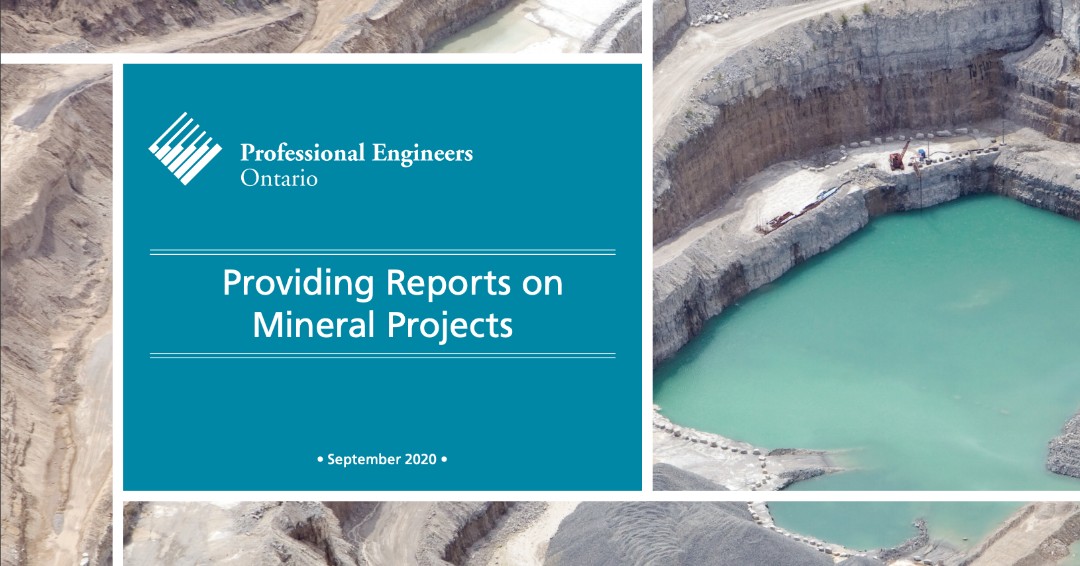 Our Providing Reports on Mineral Projects guideline focuses on the statutory, ethical and professional obligations of practitioners providing reports on mineral projects. Check it out: ow.ly/LMrE50OkFIe