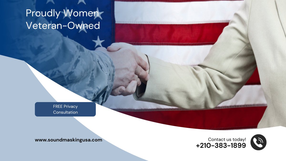 According to the Institute for Veterans and Military Families, Women Veterans make up 15% of all Veteran-Owned companies.  

We're proudly Women Veteran-Owned, offering the best in sound masking technology & acoustic solutions.

#VeteranOwned #WomenVeteran #AcousticSolutions