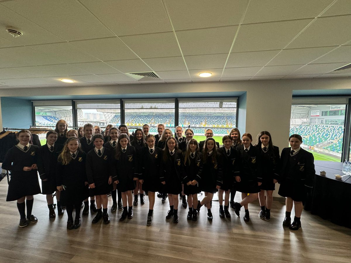 Today, 30 Year 8 students travelled to Windsor Park to the augural CyberFirst NI EmPower Girls event, sponsored by Aflac NI. As a Silver Award CyberFirst school, we were fortunate to avail of this amazing opportunity. @moneillsf @little_pengelly @SistersIN_HQ @SistersINOLSNe1