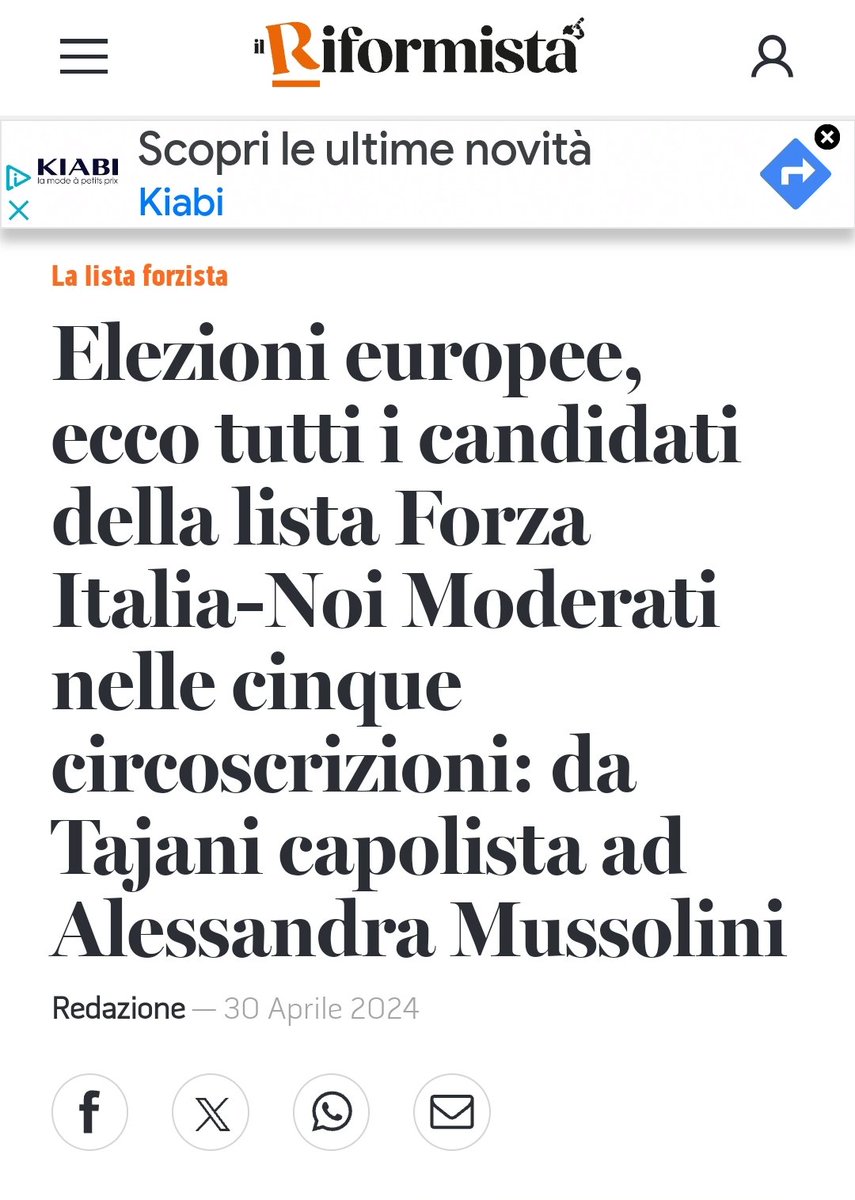 #ElezioniEuropee2024 #ScriviMussolini
#ForzaItalia

Un grande onore ed una forte responsabilità essere l'unica donna di @forza_italia candidata in due circoscrizioni #italiacentrale e #italiameridionale alle prossime Elezioni europee.