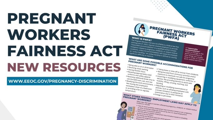 @WomenEmployed commends the @USEEOC's final rule implementing the landmark #PregnantWorkersFairnessAct. Along with thousands of advocates, we celebrate the protection of nearly 2.8M pregnant workers annually with this strong, inclusive & clear guidance. eeoc.gov/wysk/what-you-…