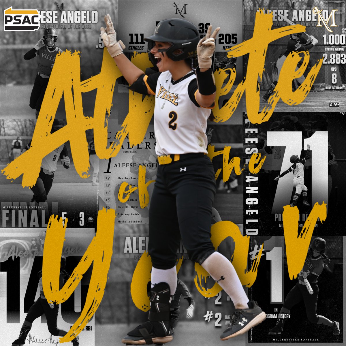 Your 2024 PSAC East Softball Athlete of the Year, Aleese Angelo!