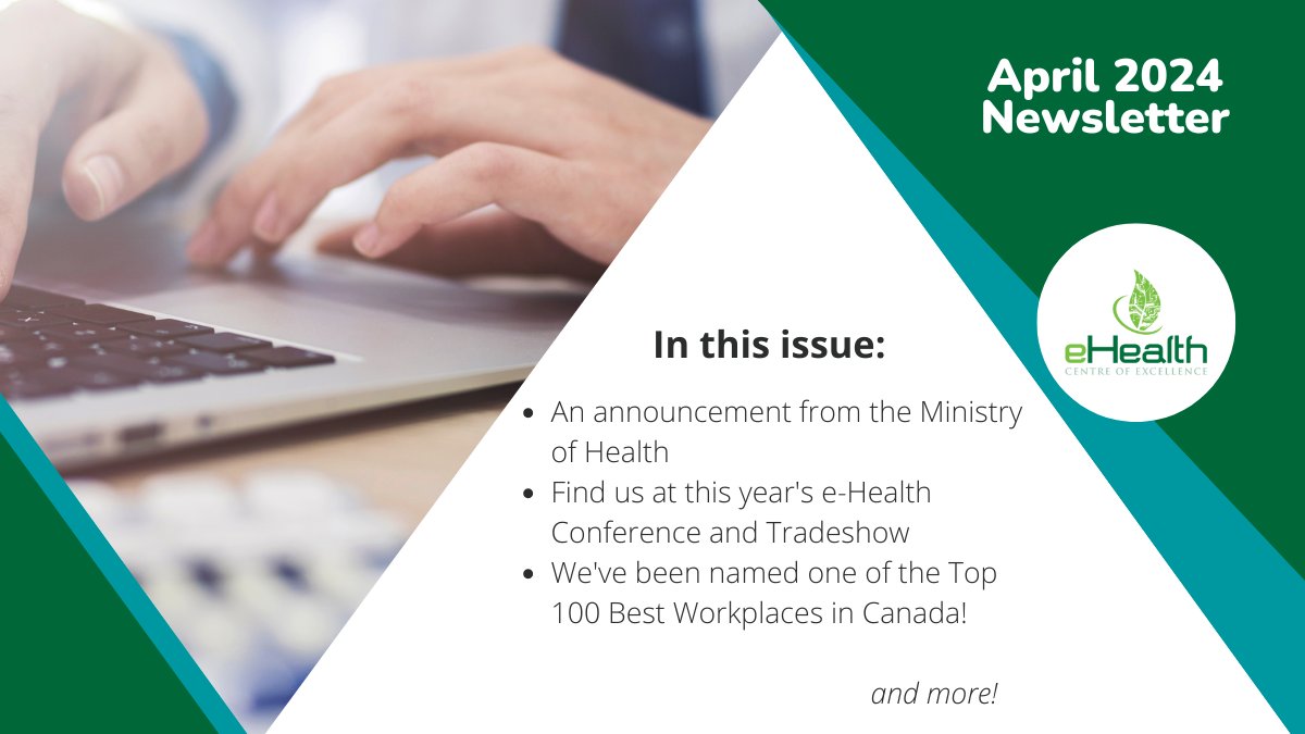 Our latest newsletter is hot off the press and includes information about an important announcement from @ONThealth, news about our participation in this year's @eHealthConf (coming up soon!), and much more. Read all about it here: conta.cc/3wfa2GD
