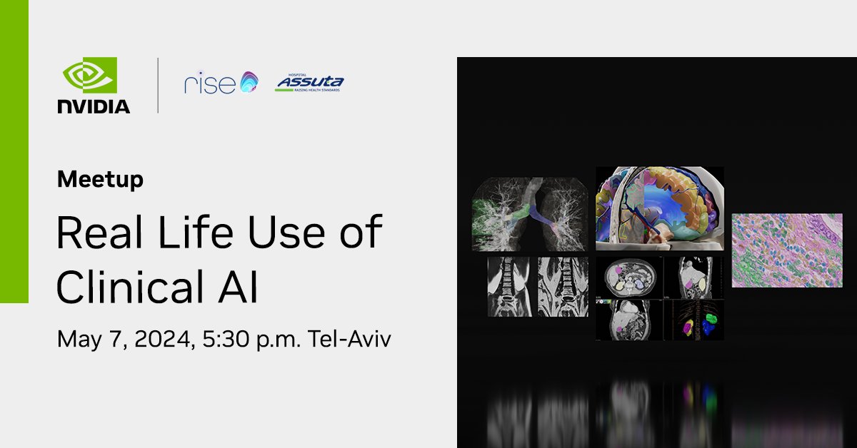 Our CEO and Co-Founder, @avi_ve, will be speaking at the @NVIDIA and RISE: Scaling Healthtech at @Assuta AI Meetup. It’s a privilege to join industry leaders in the discussion of real-life applications of #AI in clinical settings. hubs.li/Q02vC55n0 #digitalpathology