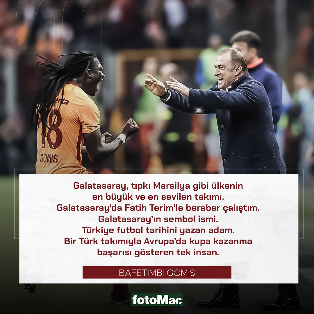 🦁 Bafetimbi Gomis: Galatasaray, tıpkı Marsilya gibi ülkenin en büyük ve en sevilen takımı.

🗞️ Nâfi Alpay