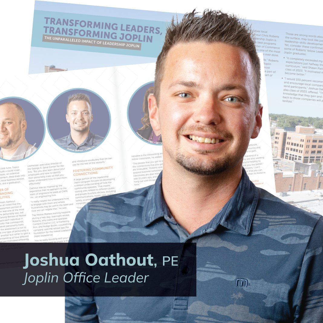 Joshua Oathout, Joplin Office Leader, completed the Leadership Joplin program facilitated by Joplin Area Chamber of Commerce & is now part of the steering committee. Read more about it in the latest Chamber Spotlight! Proud to have owners like Josh driving our mission forward!