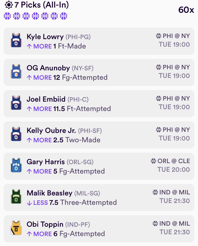Y’all got y’all picks in for tonight #NBAPlayoff #PrizePick #sportbet #underdog #ParlayPlay https://t.co/nHeOrXSO00