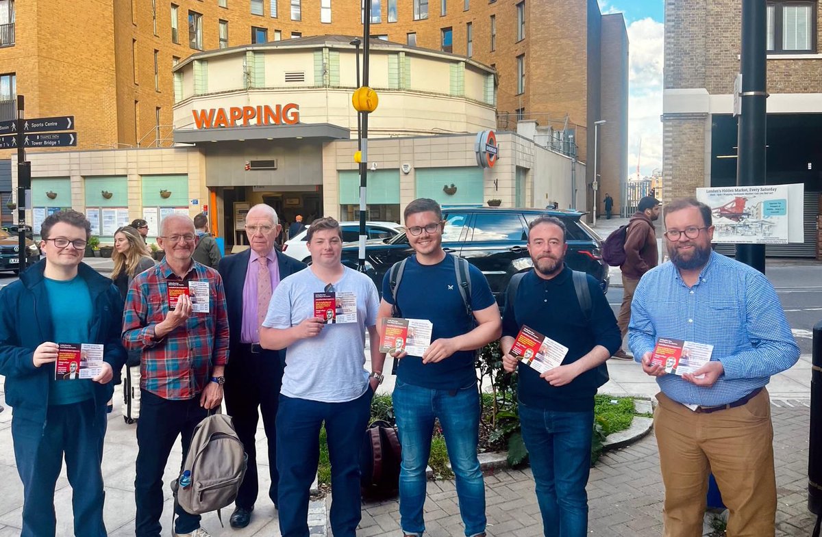 Lovely sunny evening campaigning in Wapping for @Councillorsuzie and @FreddieDowning_ with @going4golds