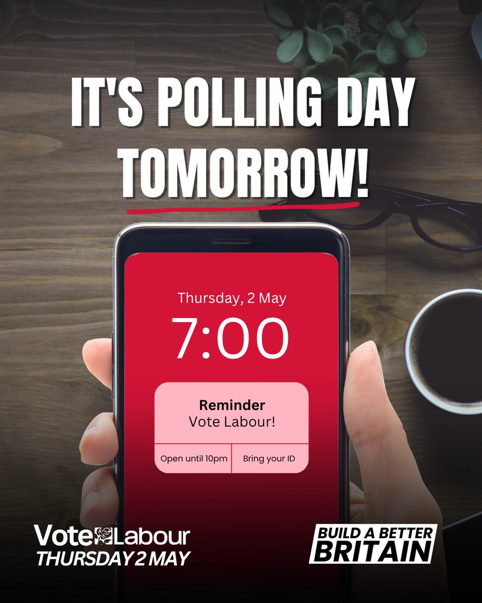 Don't forget to vote for Tim Starkey for Thames Valley PCC (@TimLabour ) in tomorrow's election! Every vote will matter in this election - make sure you get out there and vote!