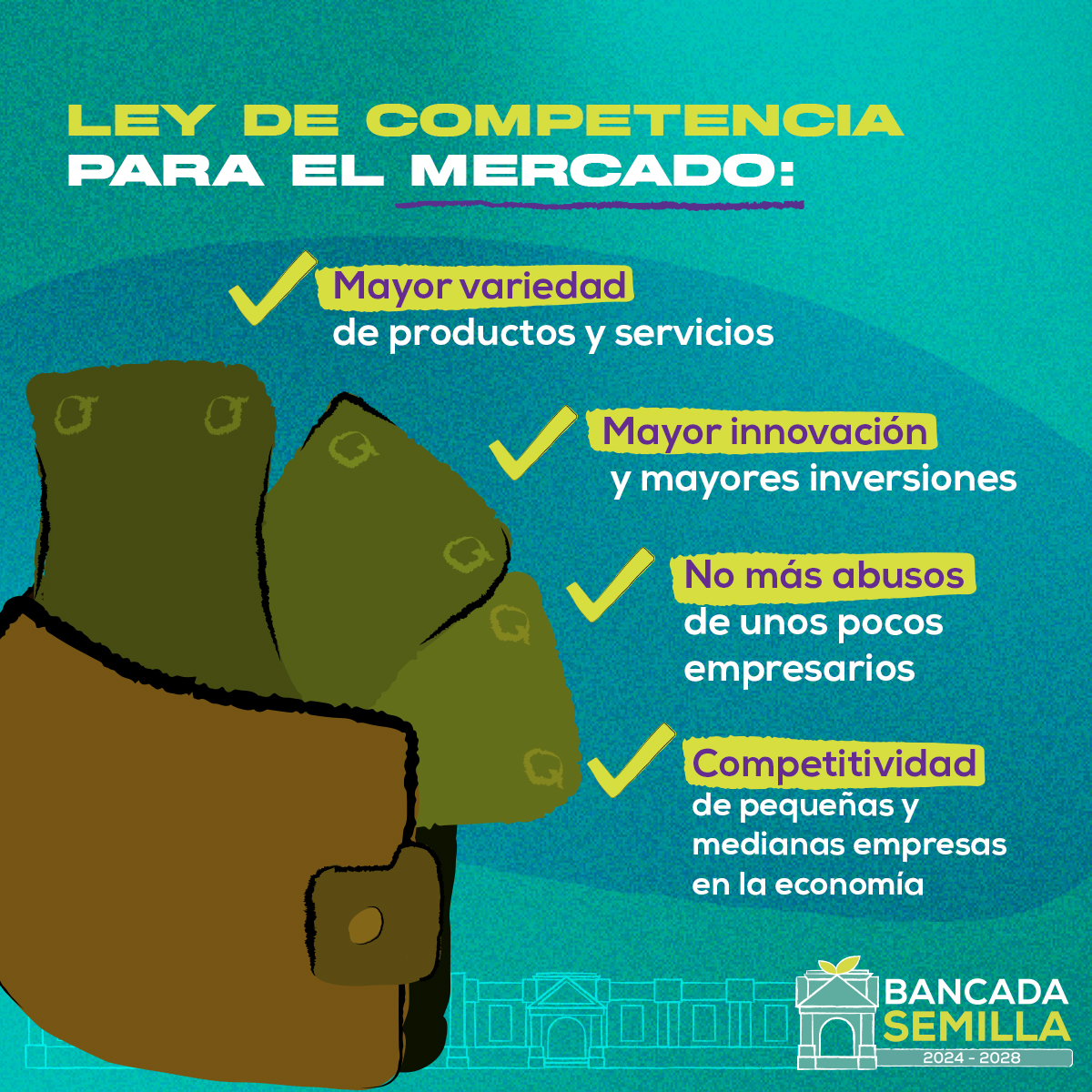 ¡Hoy podría ser un día histórico en el Congreso! 🎉
La ley de competencia pasa a su lectura final y puede ser aprobada hoy mismo.

Aquí te dejamos información importante de los beneficios de la ley.

#LeyDeCompetencia