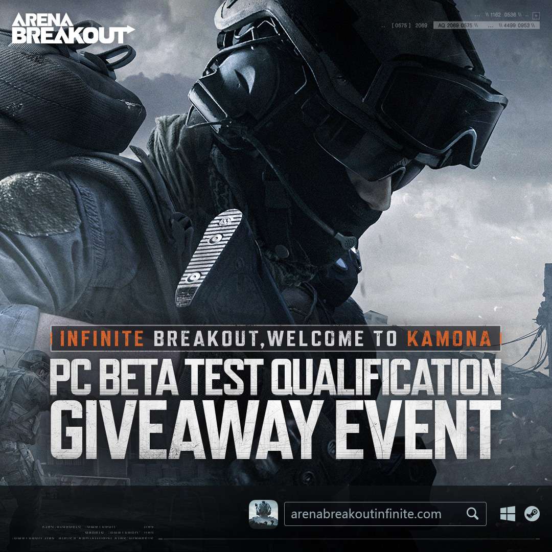 We heard you wanted it, and now it's here!🎉 We're giving away Beta Test Qualifications for #ArenaBreakoutInfinite in our 1st Round Giveaway, May 1st-2rd!  
Enter now for your chance to get early access to Arena Breakout Infinite on PC!🔫
💻 Entry details below.👇