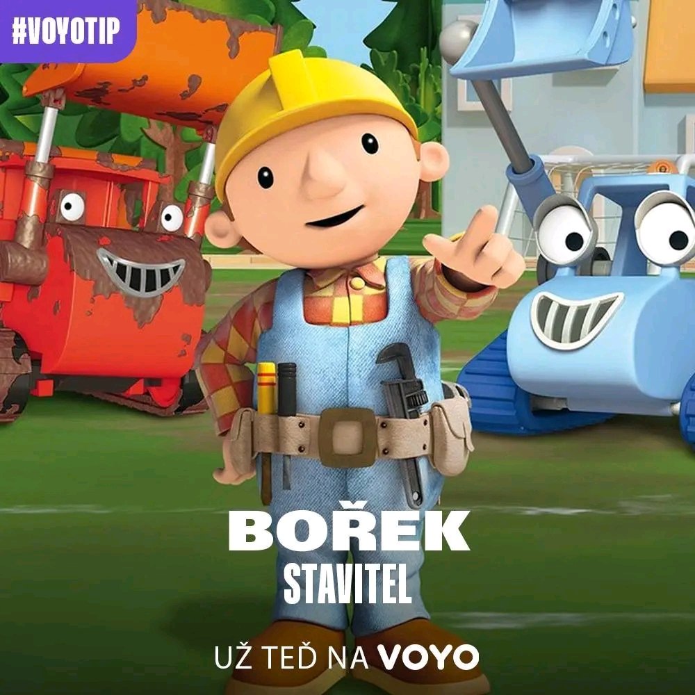 Znáte Bořka? Všechno spraví! 🎶 Populární animák Bořek stavitel najdete už teď na Voyo! 💜 @Voyo_cz