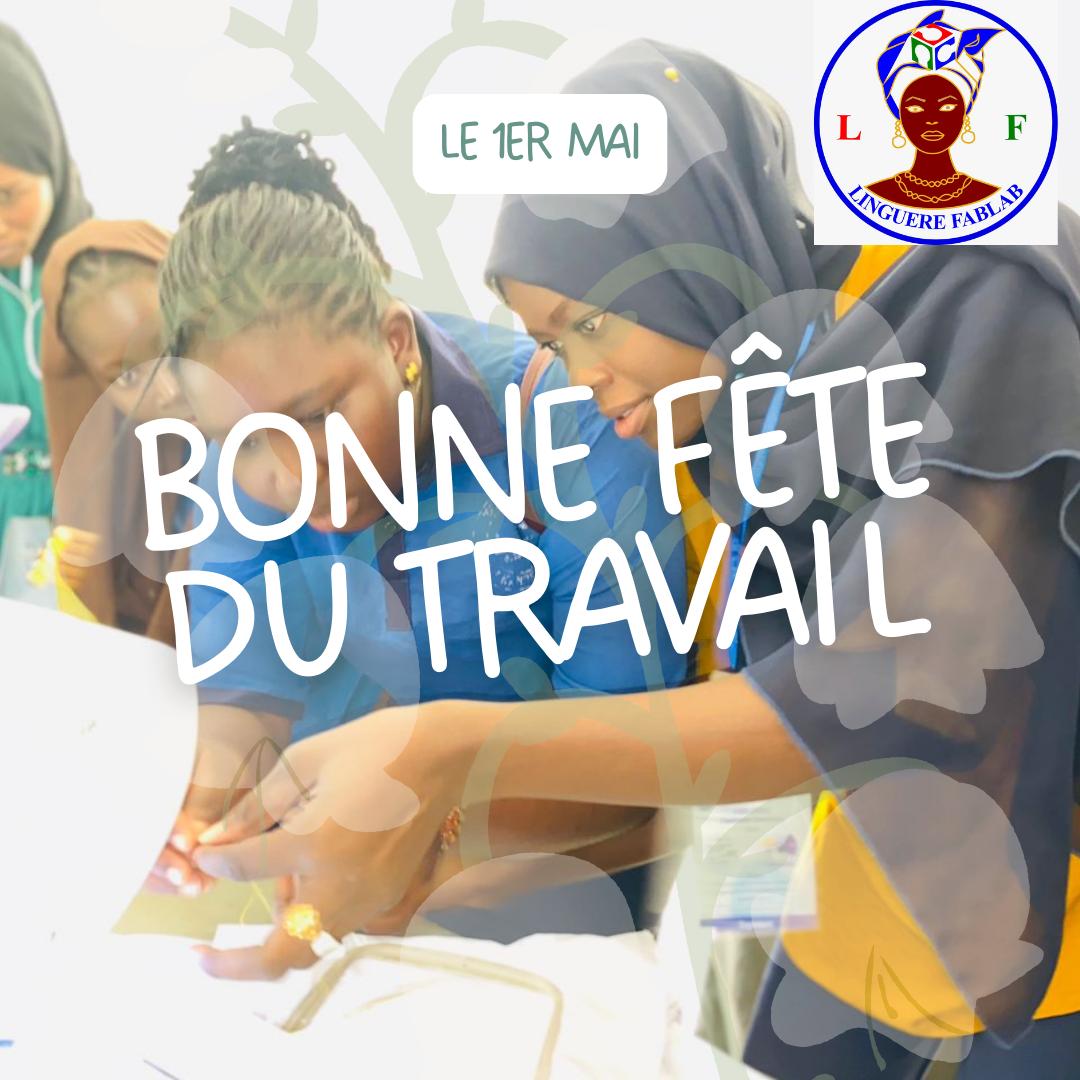 Chère équipe du Linguere Fablab, en cette journée spéciale du 1er mai, je tiens à vous adresser mes vœux les plus chaleureux à l’occasion de la fête du travail. C’est l’occasion parfaite pour reconnaître et célébrer votre engagement et votre amour pour notre projet commun.
