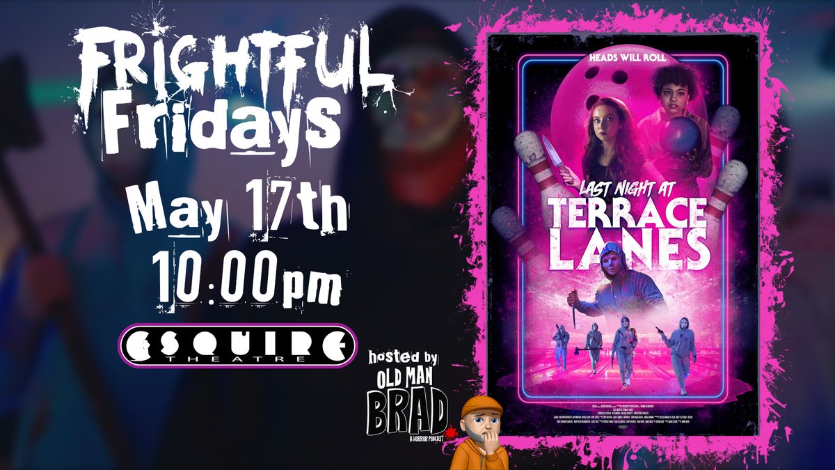 Excited to announce the Frightful Fridays screening @EsquireTheatre for May will be Last Night at Terrace Lanes. Looking forward to seeing this one on the big screen with everyone! #horror #cincinnati #frightfulfridays Get your tickets now ⬇️ bit.ly/4aTy9K4