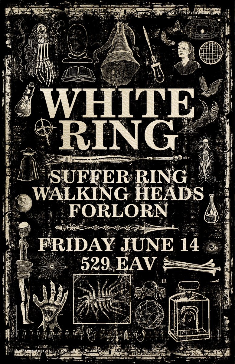 Couldn’t be more excited to announce this. SUFFER RING will be supporting the one and only <a href="/whitering999/">WHITE RING</a> 06/14 at the 529 in East Atlanta Village

Going to be performing tracks from the new album (including one featuring the GREAT <a href="/ferngazer/">ferngazer</a> 🌿👀)

PREPARE
tinyurl.com/WhiteRingTicke…