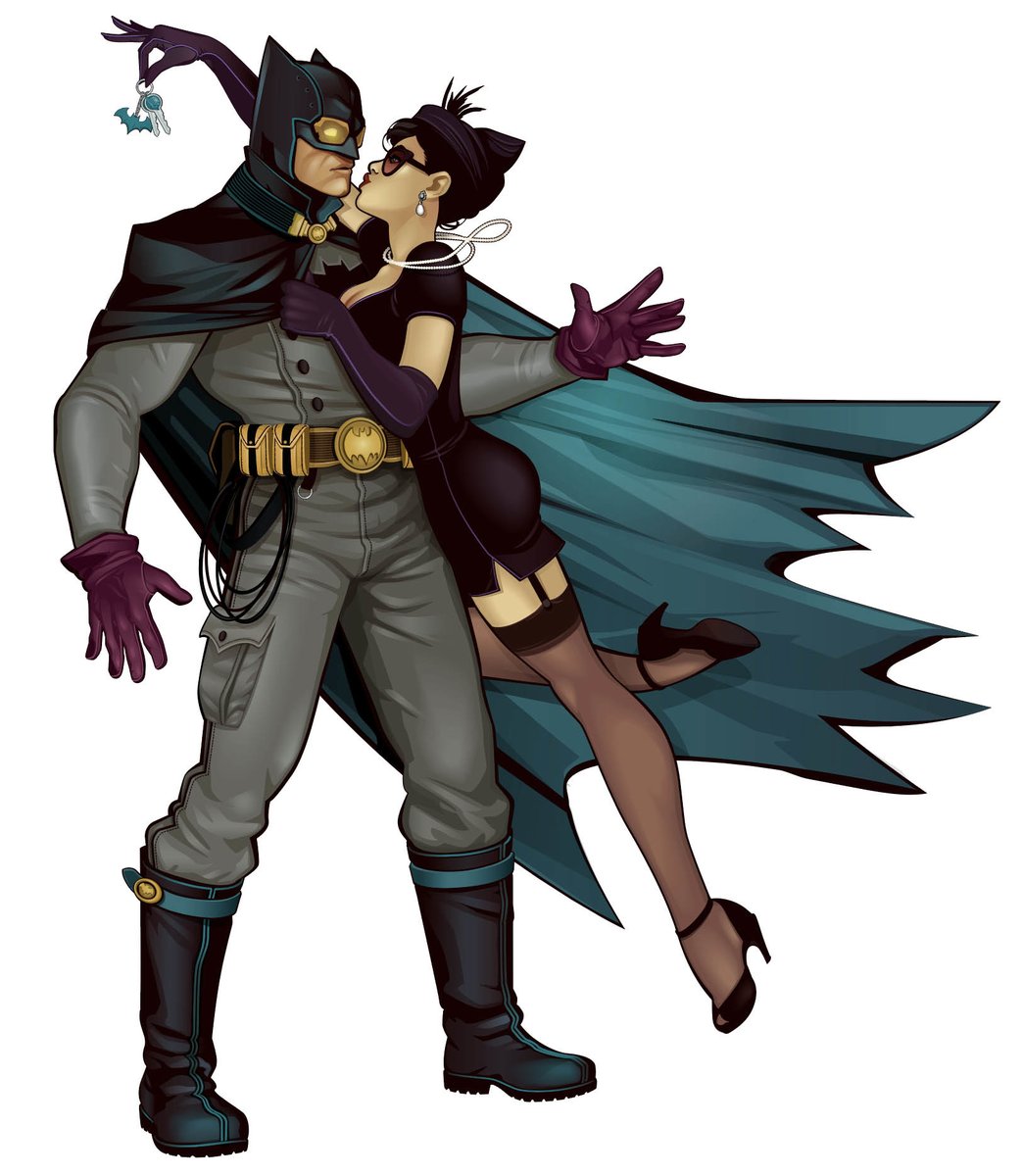 'Bombshells' Batman & Catwoman by Ant Lucia.