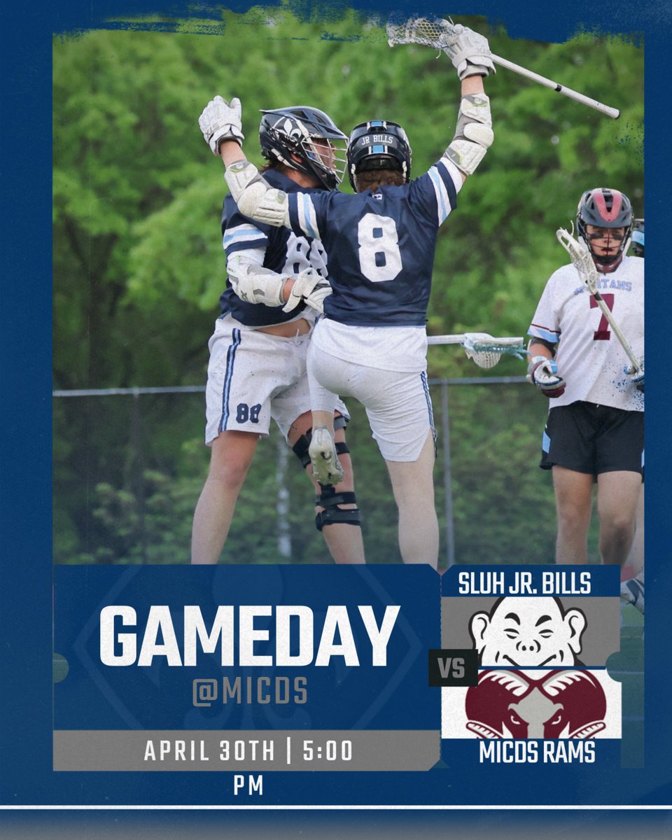 The #2 ranked Jr. Bills head to MICDS to take on the #1 ranked Rams. Face-off is set for 5:00pm. #SLUHAthletics #AMDG #LiveTheMission