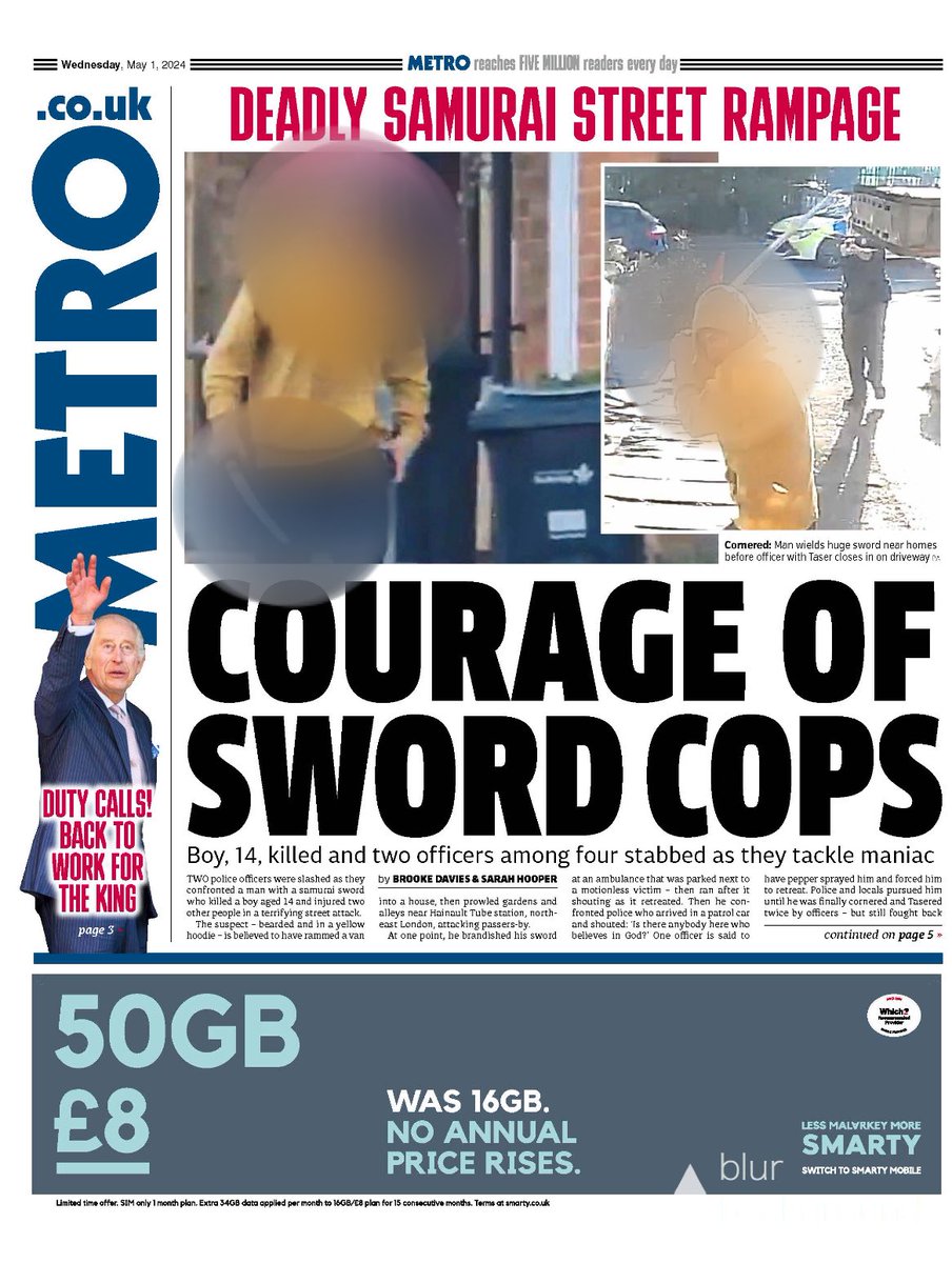 Introducing #TomorrowsPapersToday from:

#Metro 

Courage of sword cops 

Check out tscnewschannel.com/2024/04/28/tom… for a full range of newspapers.

#buyanewspaper  #TomorrowsPapersToday #buyapaper #pressfreedom #journalism