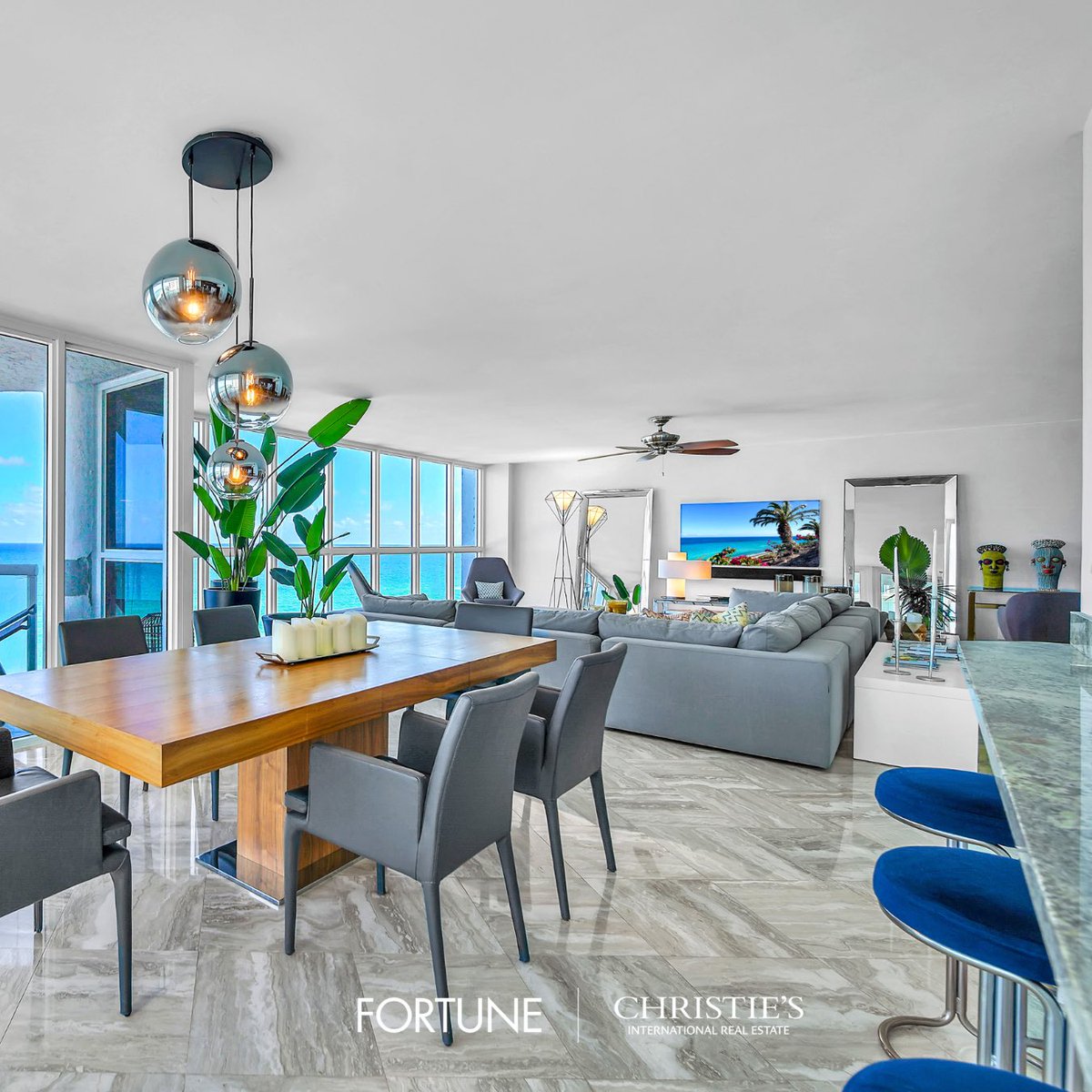 New Price, exclusive listing For Rent!✨✨✨ Beautiful Oceanfront At Its Finest! Exquisite Fully Furnished 2 Beds + 3 Baths! New Impact Windows, Floor-to-ceiling With Direct Ocean Views, & All Rooms With Balcony Access!