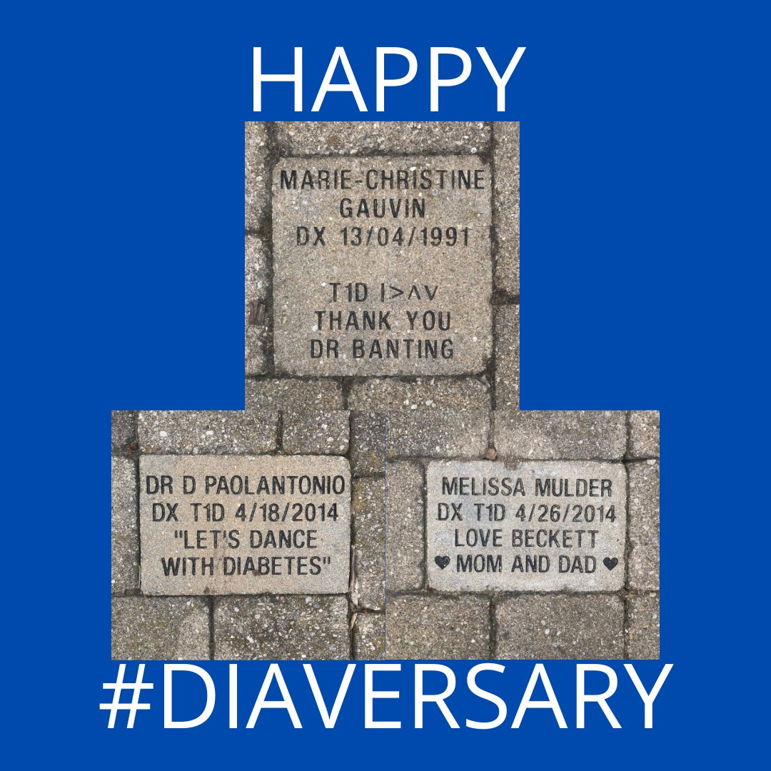 Wishing a belated Happy #Diaversary to Marie-Christine, Dr. Paolantionio & Melissa. Apologies for missing your day. We hope you had a great day!
#BantingHouse #birthplaceofinsulin #thisplacematters #banting #T1D #T2D #insulin #diabetes #museums  #ldnmuse #histmed #LetsEndDiabetes