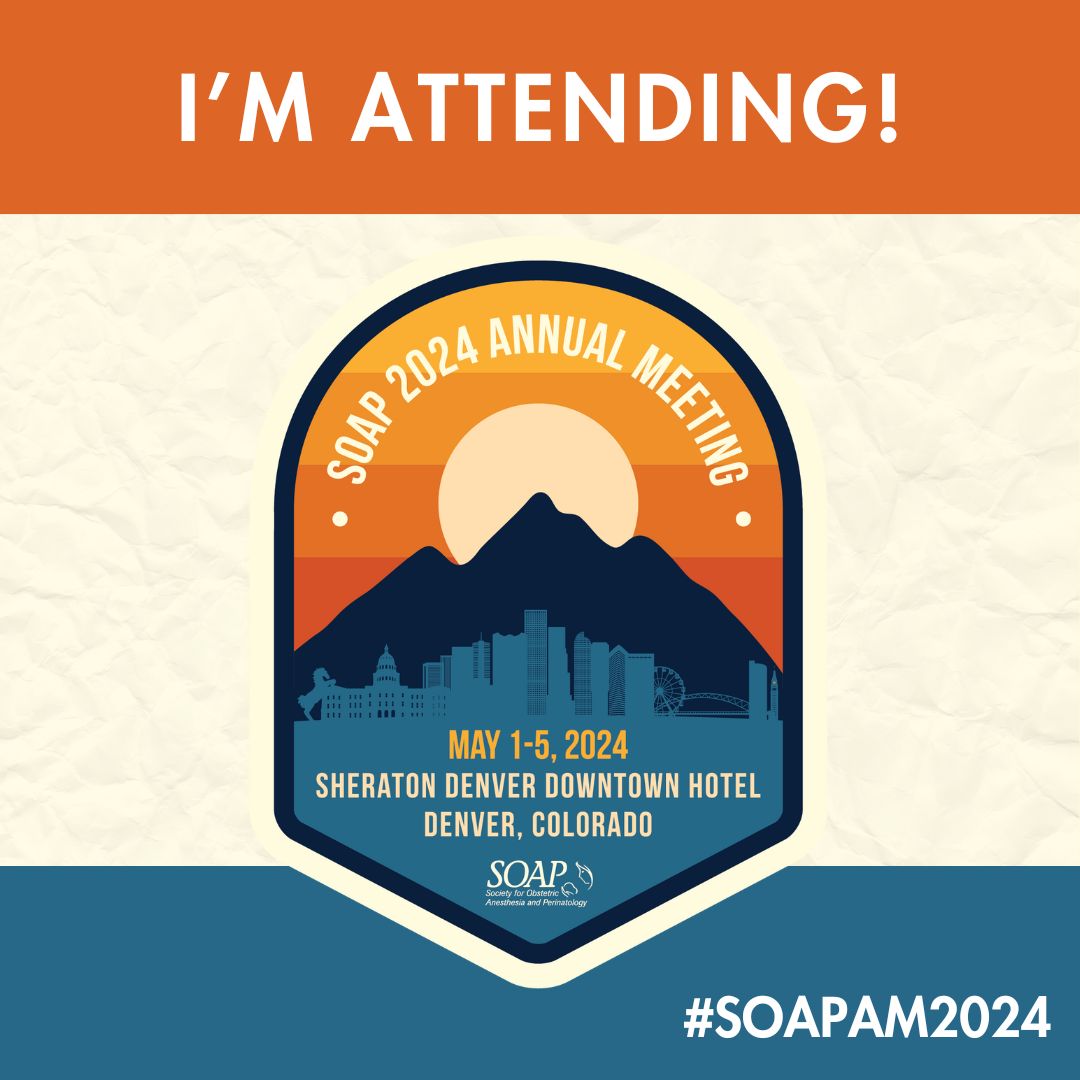 The SOAP 2024 Annual Meeting starts TOMORROW! We can't wait to see you! Share your excitement with your colleagues across all social medial platforms using the Media Toolkit. Check it out: buff.ly/4canKL8 #SOAP #OBAnes #SOAPAM2024