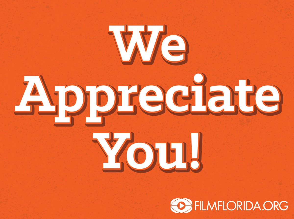 Thanks to new and renewing Film Florida members Daryl Holt from Electronic Arts, Aimee Sanchez-Zadak from Balloonatics, Inc, Nina Streich from Global @PeaceFilmFest, Arthur Goodman from Oxenfree Film & Motion, Diego Carlin from @SquadUP, Kevin Ondarza from @WEGFilms, Rich Roddman…