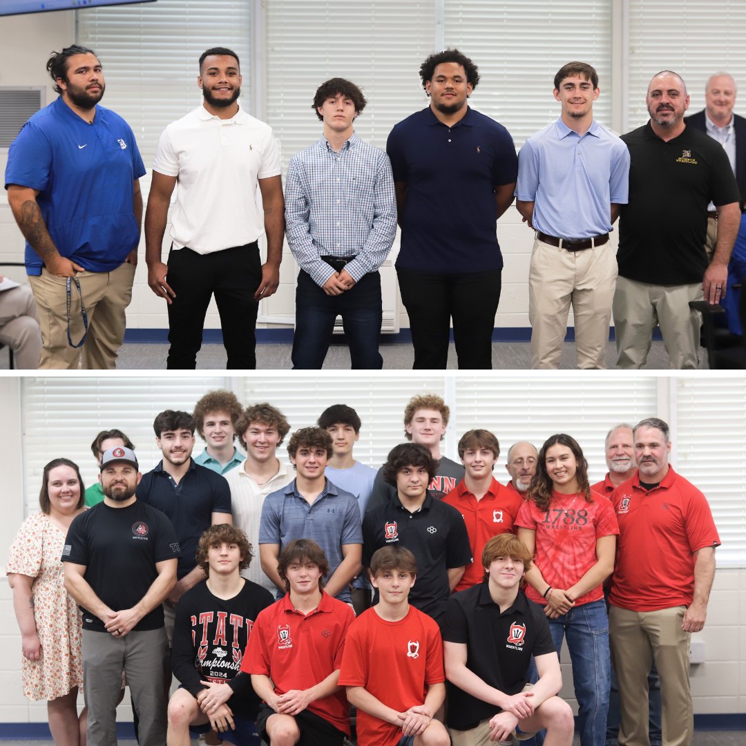 Special thanks to the Brunswick High & Glynn Academy wrestling teams for joining us at our April meeting, and a round of applause for Anthony Lowe (BHS senior), Marigona Lau (GA sophomore), Hunter Kegley (GA senior) & Clayton Hicks (BHS junior) on being named STATE CHAMPS!