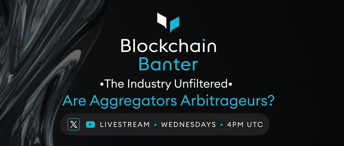 We're excited to be a part of this week's upcoming Blockchain Banter hosted by <a href="/Here2DeFi/">Jen 🗿</a> 🤝

Join Odos' very own <a href="/mattdeible/">Matt Deible</a> tomorrow - Wednesday, May 1st, @ 4 PM UTC - LIVE on X.

This live discussion will cover the question of "Are Aggregators Arbitrageurs?" - don't miss out!
