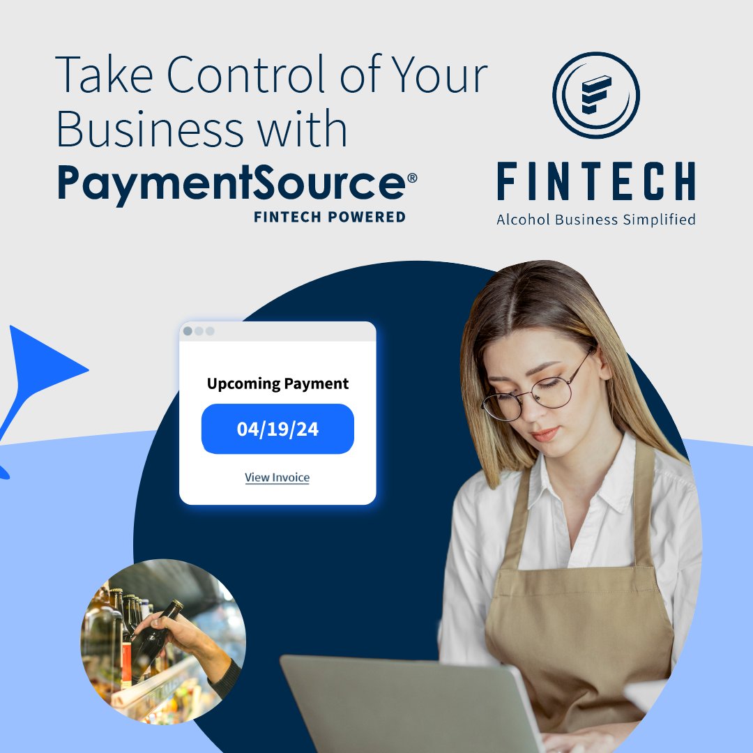 FintechBevAlc's tweet image. Ready to scale up your alcohol business? 📈 Take control with PaymentSource®. Our small business solutions streamline alcohol deliveries, so you can focus on your customers. Visit our website to kickstart your growth journey today: fintech.com/retailers. #FintechBevalc…