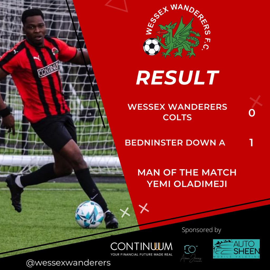 The Colts winning run came to an end tonight, losing 1-0 to promotion chasers Bedminster Down FC A.

It was a good performance from the lads though, with a worldie of a free kick the only thing between the two sides.