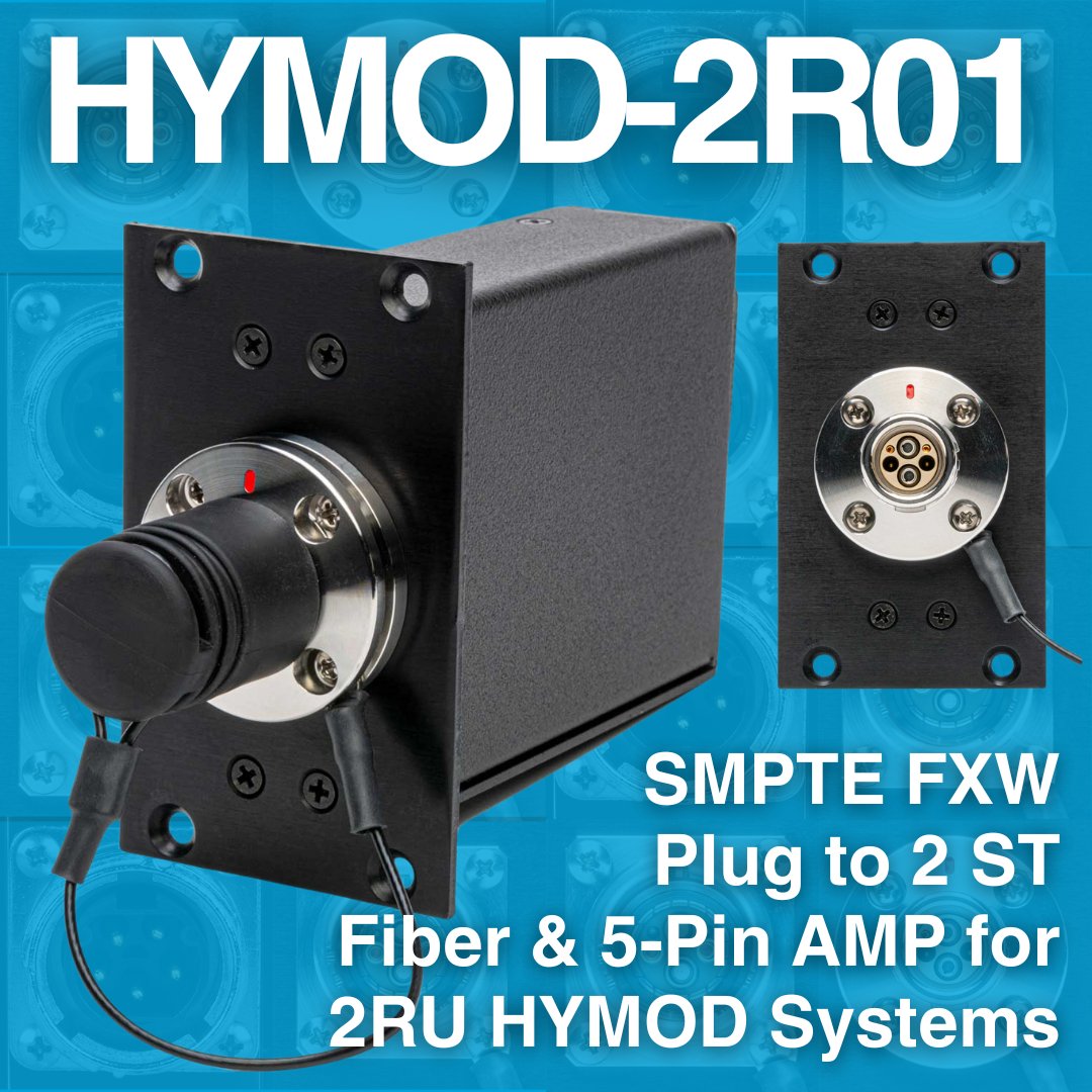 The HYMOD Interconnect Fiber Patch Panel System for SMPTE cable interfacing. 

➡️Modules can be flush mounted or recessed in the rack.
➡️Available in 45 degree angled, 1RU and 2RU versions.