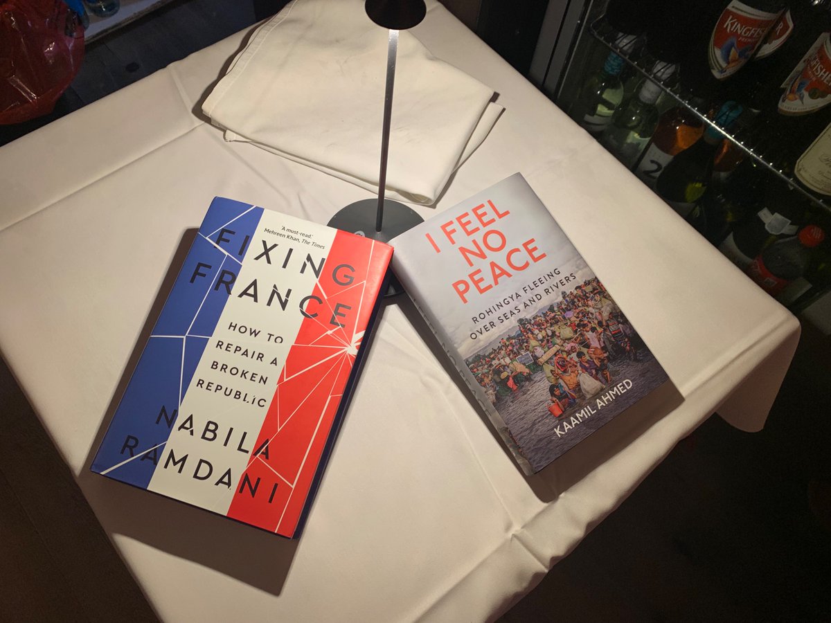 Great to see future guests @KaamilAhmed author of: ‘I feel no peace’ and @NabilaRamdani author of ‘Fixing France’ published by @Hurstpublishers at Global South Club @preembricklane