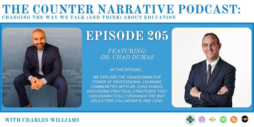 Dive into the power of collaboration in education with @ChadDumas on Ep. 205! Explore actionable strategies to enhance PLCs and boost student success. A must-listen for all of #edutwitter! 🟢 spoti.fi/4bgH9Jc 🍎 apple.co/3UjXaqY