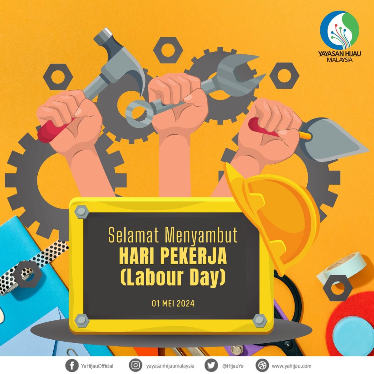 Pekerja adalah tulang belakang setiap masyarakat. Selamat Hari Pekerja diucapkan kepada semua yang bekerja keras demi impian mereka dan membangunkan dunia yang lebih baik.

'Pekerja Kesuma Bangsa'

#YayasanHijauMalaysia #iMakeMyGreenDifferent #HariPekerja #PekerjaKesumaBangsa