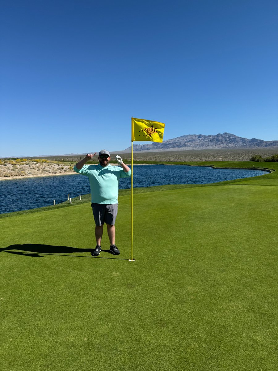 Congratulations to our very own employee, Brayden Sprouse, for hitting his first hole-in-one today! Using his 8 iron, he aced the ball from 157 yards on Snow Mountain, hole #4 ⛳️